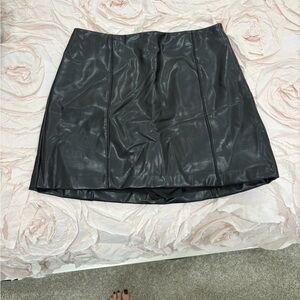 Abercrombie Black Leather Scarlett Skort